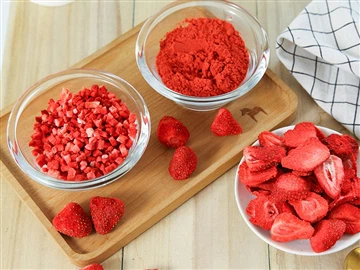 Goût de fraises lyophilisées